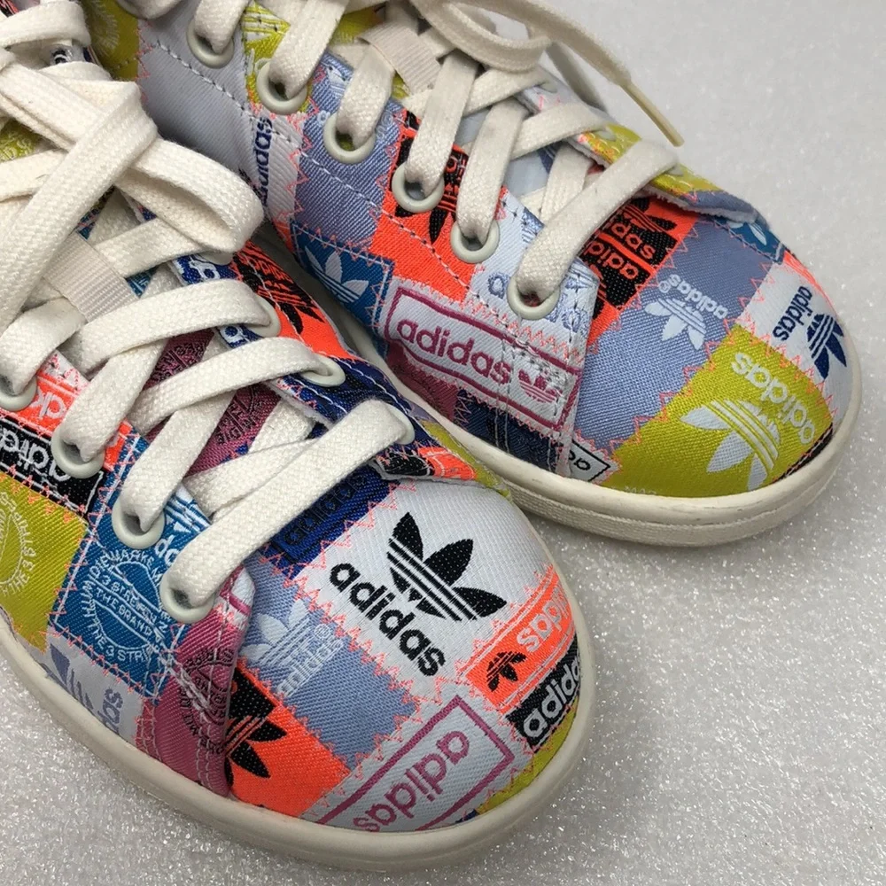 adidas Originals Sneakers Stan Smith Patchwork Trefoils  H03921 Size 6.5 - Picture 7 of 12